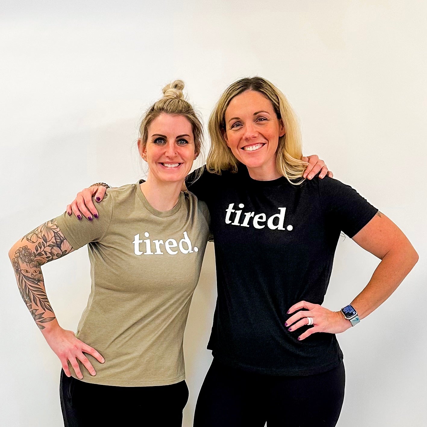 Tired Tee – Black and Olive