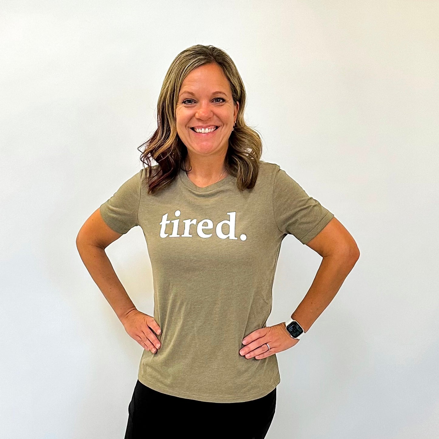 Tired Tee – Black and Olive