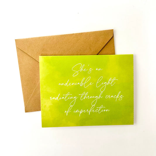 Undeniable Light Notecard