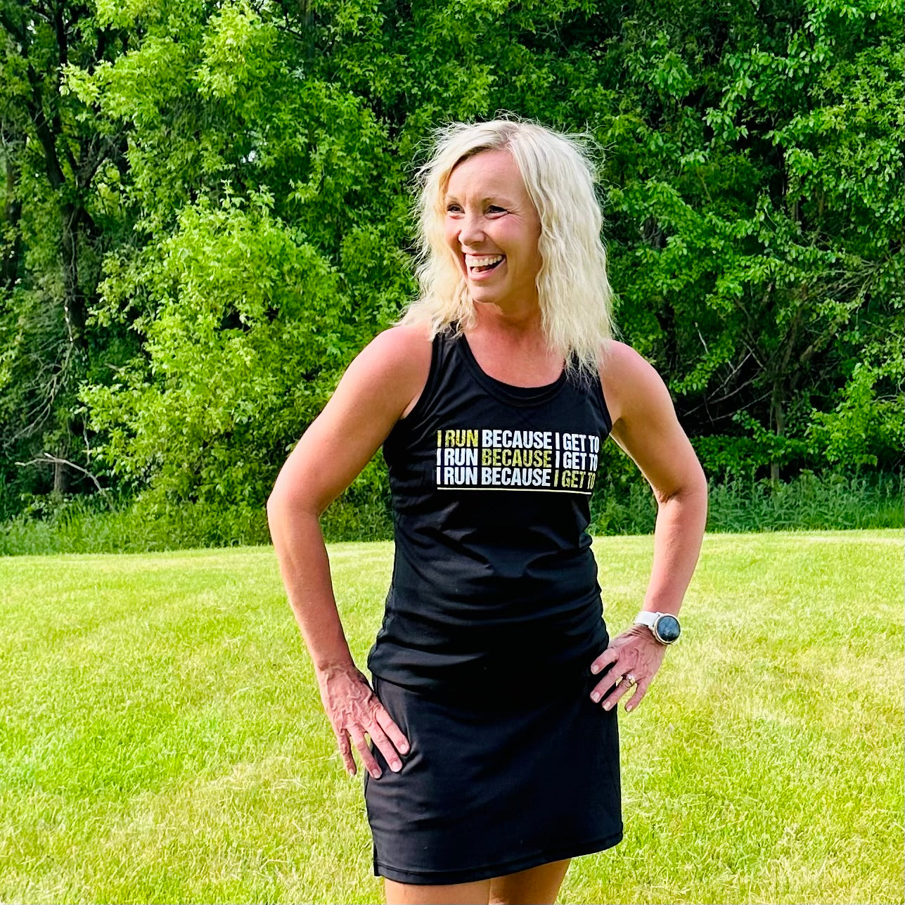 I Run Because I Get To Racerback