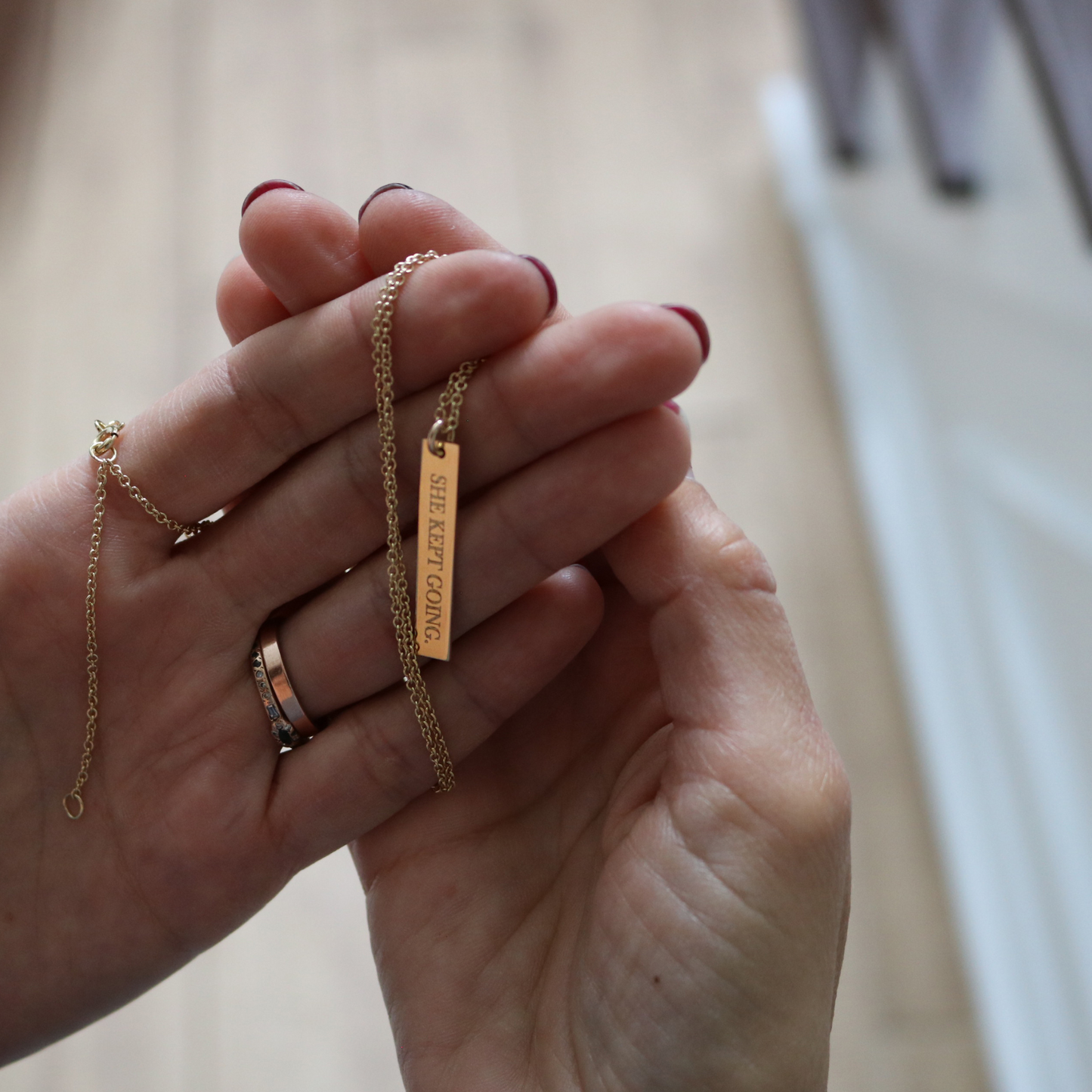 She Kept Going Necklace – Silver and Gold
