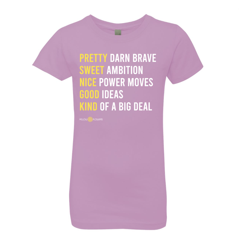 Pretty Darn Brave Youth Tee – Lavender