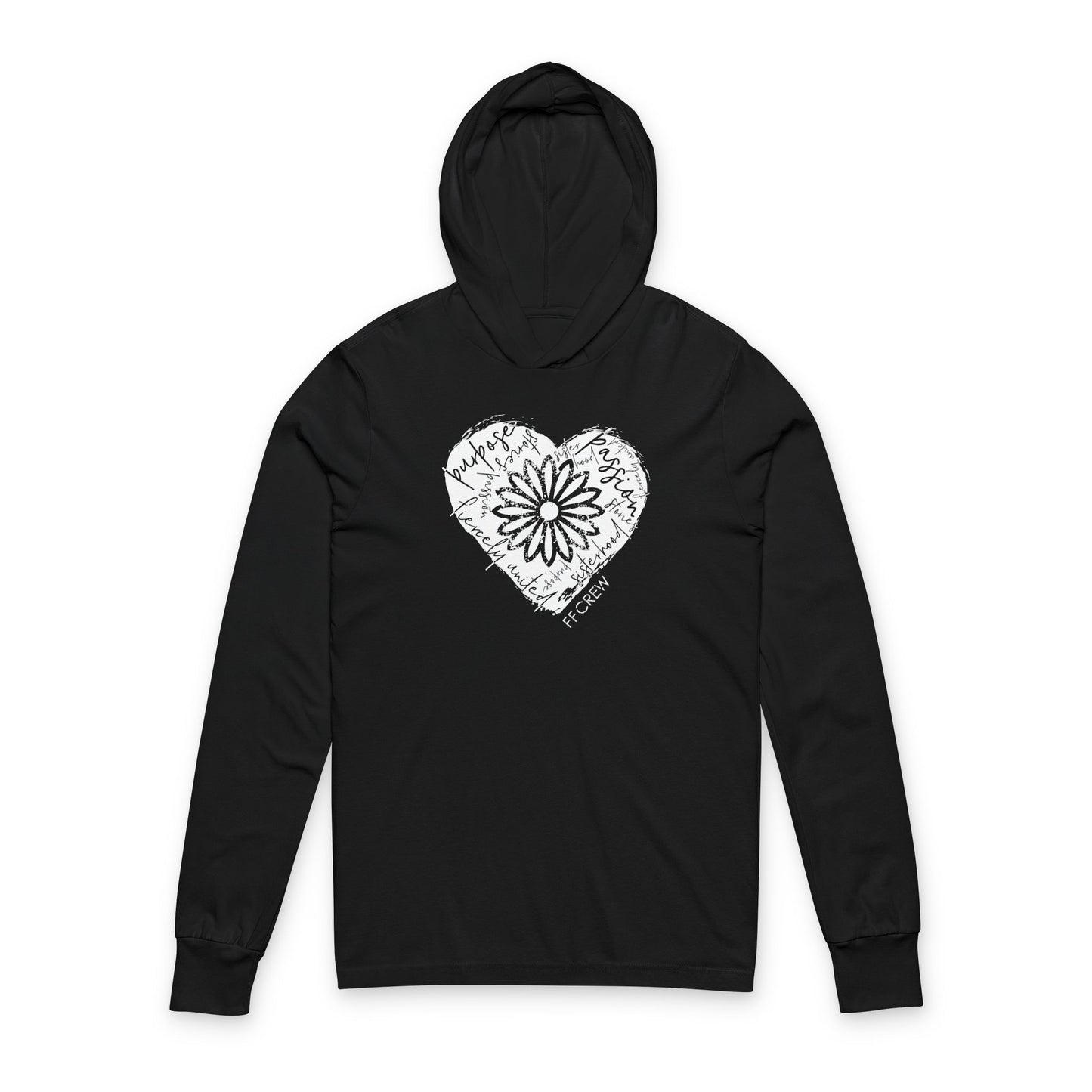 FFCrew Heart Lightweight Hoodie – Blue and Black
