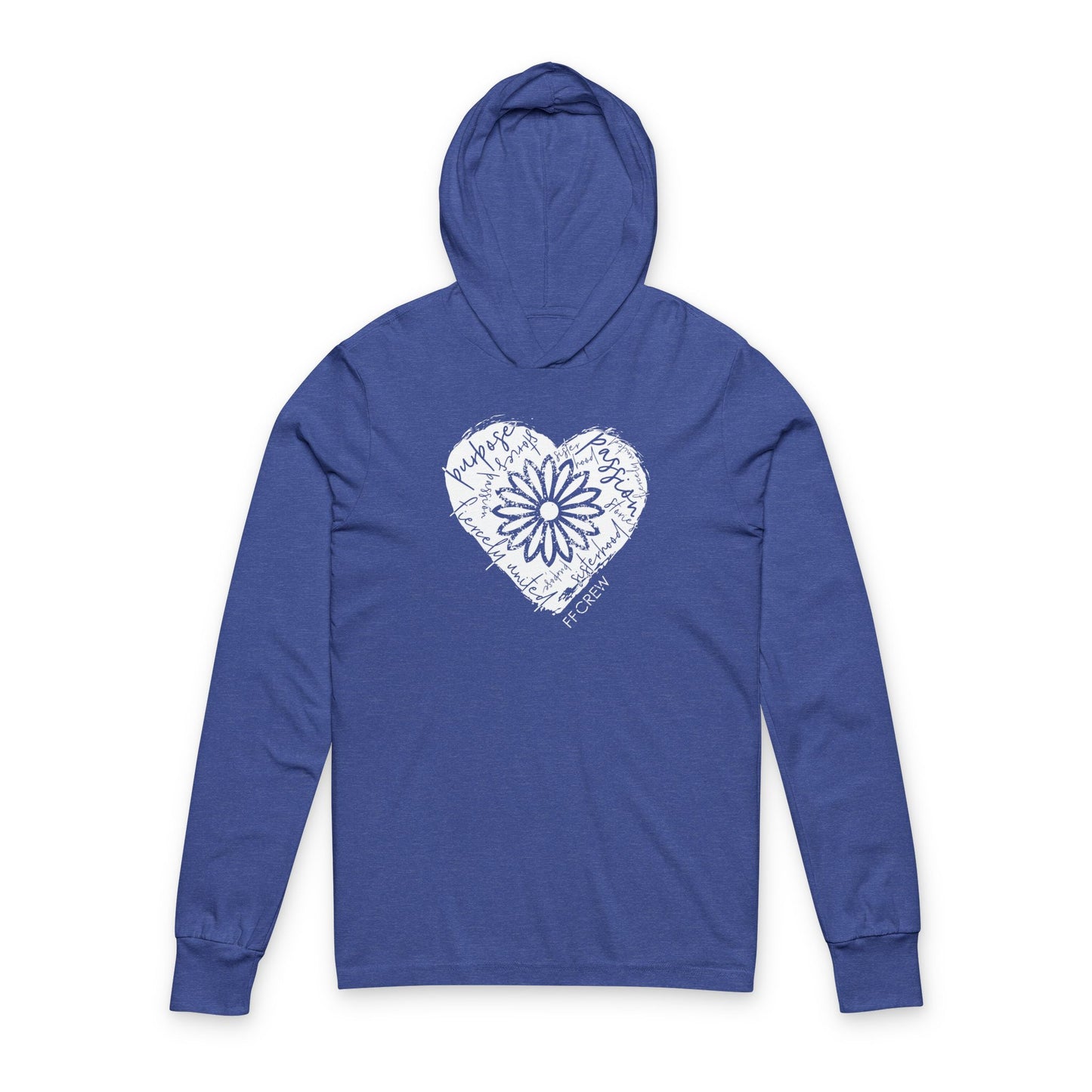 FFCrew Heart Lightweight Hoodie – Blue and Black