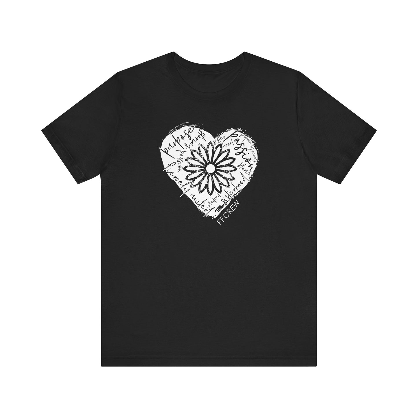 FFCrew Heart Tee – Blue and Black