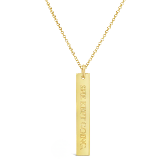 She Kept Going Necklace – Silver and Gold