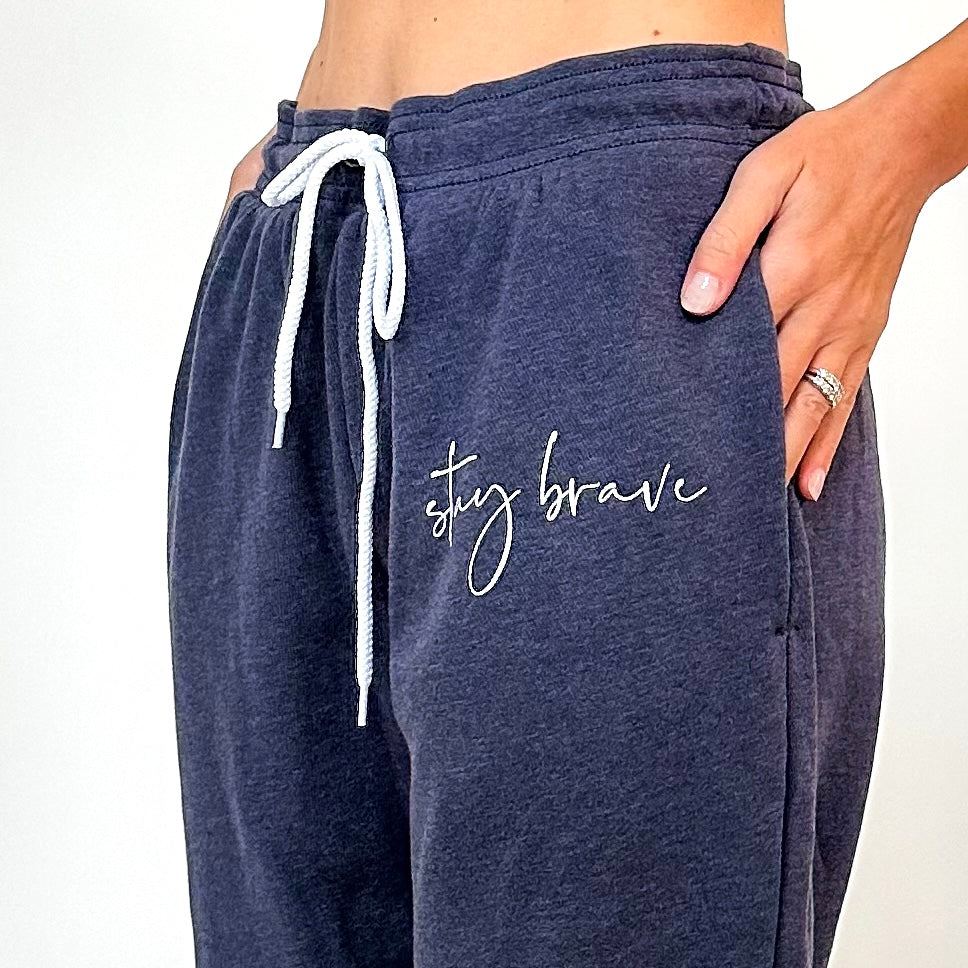 Stay Brave Joggers Fellow Flowers