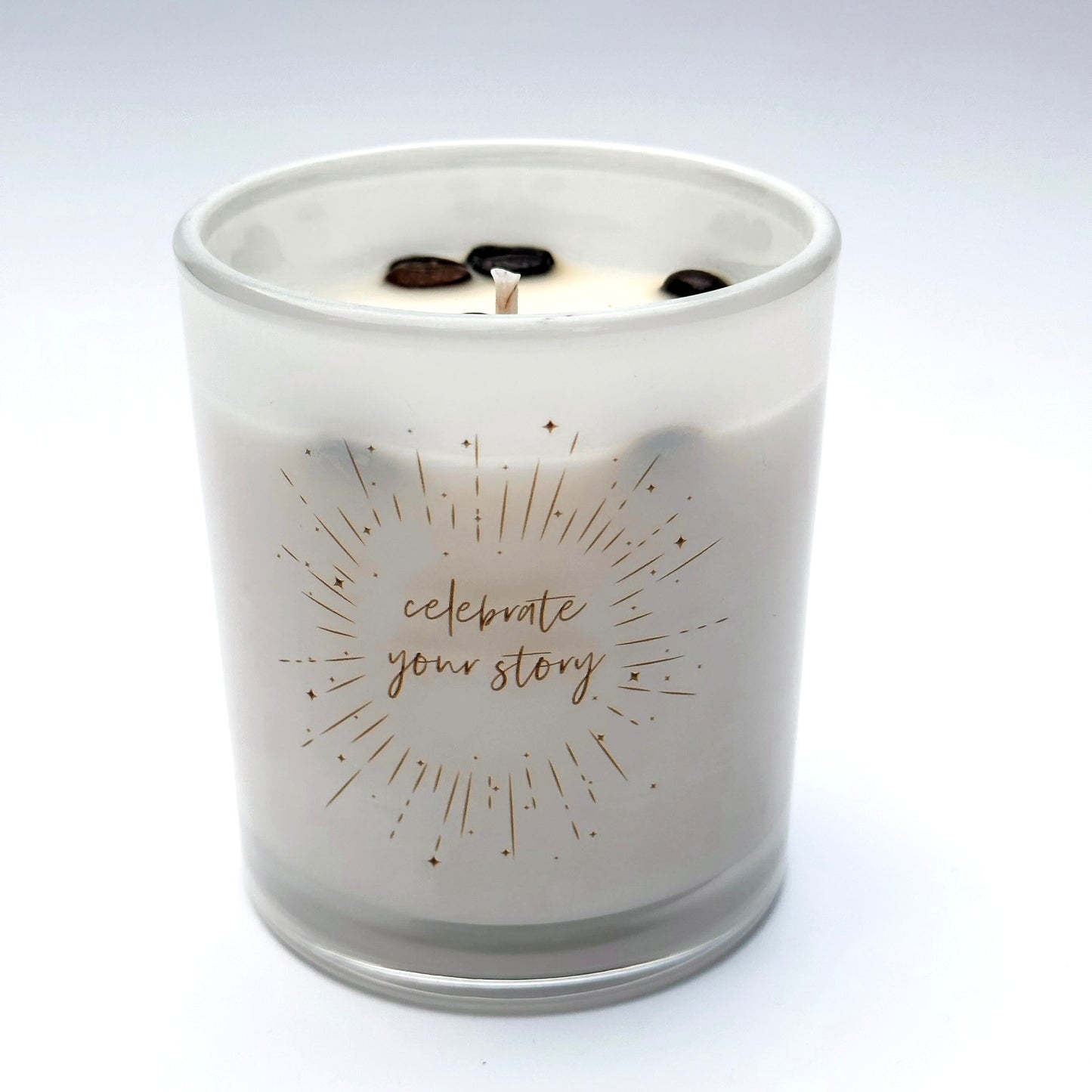 Celebrate Your Story Candle – Gold and Burgundy