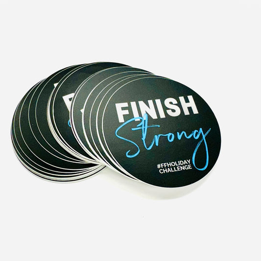 Finish Strong Sticker