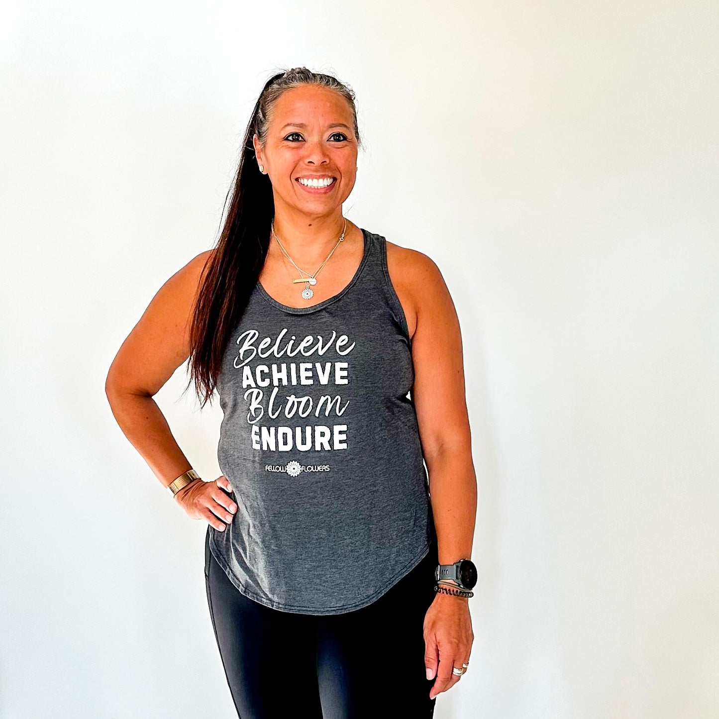 Believe, Achieve, Bloom, Endure Racerback Tank