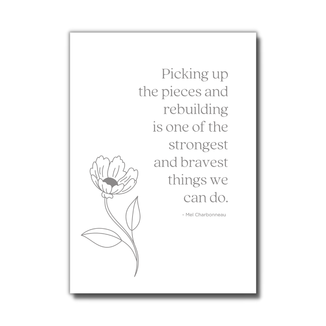 Picking up the Pieces Greeting Card